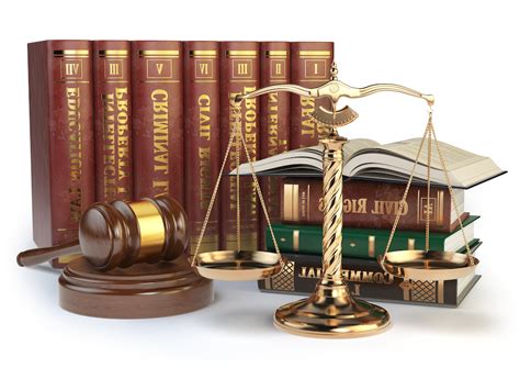 Gold Scales Of Justice Gavel And Books With Differents Field Of Law