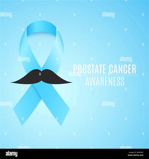 Prostate Cancer Ribbon Awareness Fighting Cancer Blue Ribbon With A