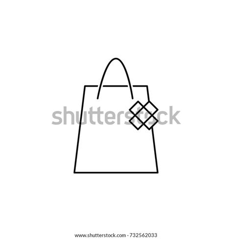 Present Bag Icon On White Background Stock Illustration 732562033