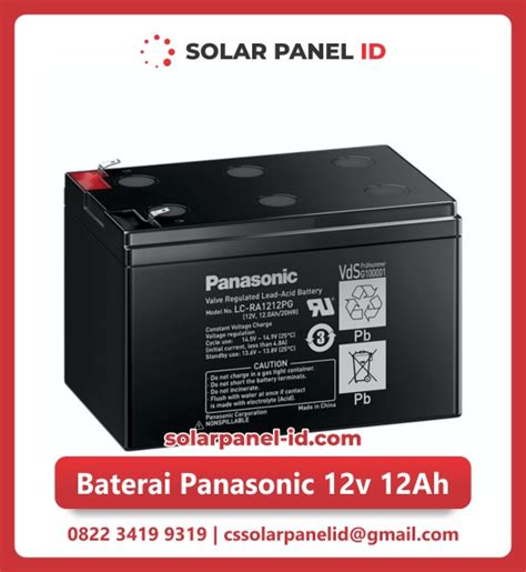 Jual Baterai VRLA Panasonic 12v 12Ah SOLAR PANEL ID