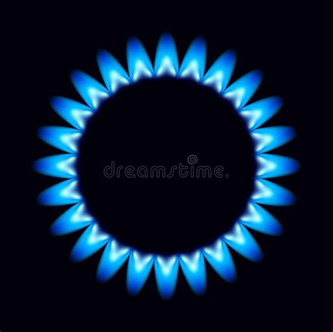 Natural Gas Flame Stock Vector Illustration Of Stove 16860828