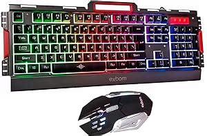 Kit Gamer Profissionl Teclado E Mouse Exbom Bk G Ilumina O Led