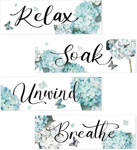 Amazon Relax Soak Unwind Breathe Wall Art Pieces Butterfly