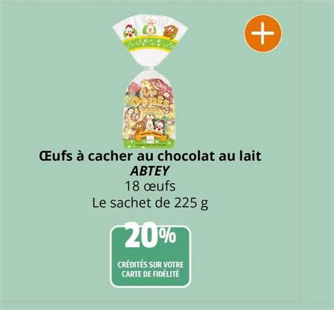 Promo Ufs Cacher Au Chocolat Au Lait Abtey Chez Coccimarket