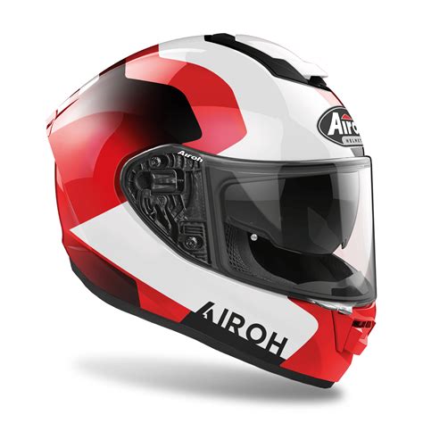 Airoh St Dock Vermelho Gloss Capacete Integral Lombas E Curvas