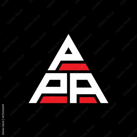 PPA triangle letter logo design with triangle shape. PPA triangle logo ...