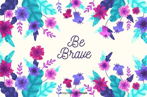 Free Vector | Floral nature background with quote