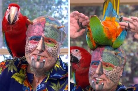 Parrot Man Ted Parrot Man Richards Baffles This Morning Viewers Daily Star