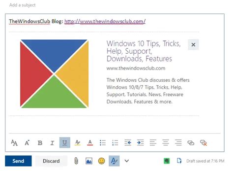 How To Disable Link Preview In Outlook Web Thewindowsclub