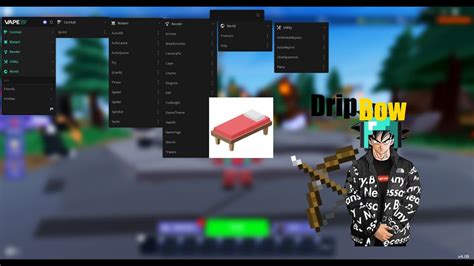 Roblox Bedwars Hack Vape Drip Arrow Aimbot Kill Aura Anti Void And