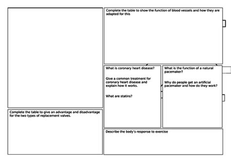 GCSE Biology revision mat - The heart | Teaching Resources