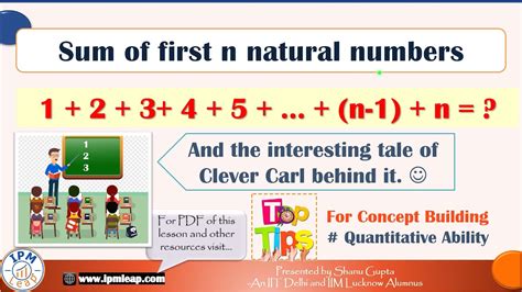 Sum Of First N Natural Numbers With The Trick To Derive And Learn The