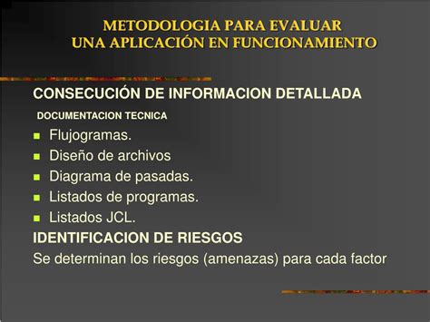 PPT METODOLOGIA PARA EVALUAR UNA APLICACIÓN EN FUNCIONAMIENTO