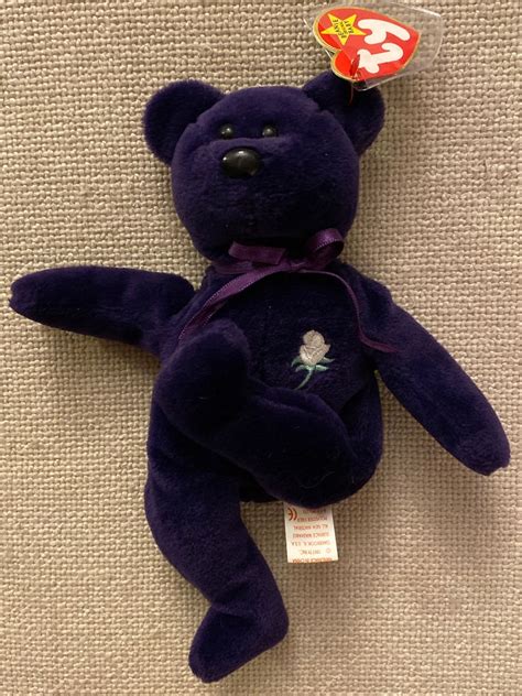 TY Beanie Baby princess Diana Bear RARE With Tag Errors 1st Generation 1997 Perfect Mint ...