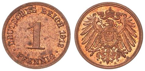 Deutschland Kaiserreich Kaiserreich 1 Pfennig J 10 1912 A CH UNC