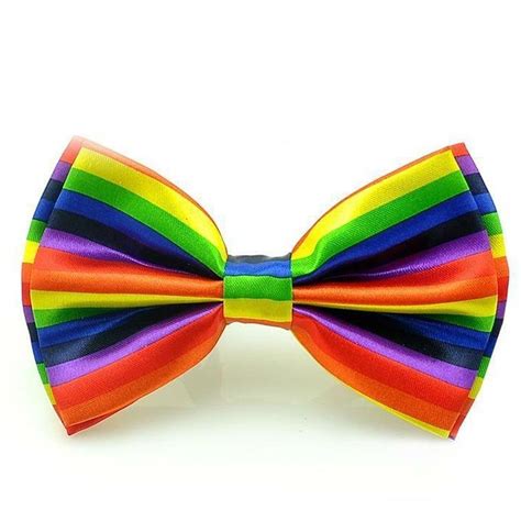 Rainbow Stripe Bow Tie Bowtie Wedding Party Costume Gay Lesbian Price LGBT BIG W