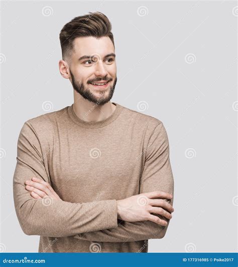 Closeup Portrait Of Handsome Smiling Young Man Cheerful Men Isolated