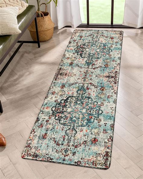 Lahome Bohemian Floral Medallion Runner Rug X Hallway Laundry Rug