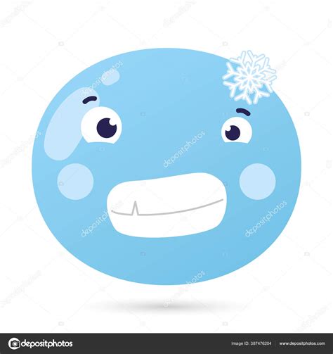 Emoji face frozen funny character Stock Vector by ©yupiramos 387476204