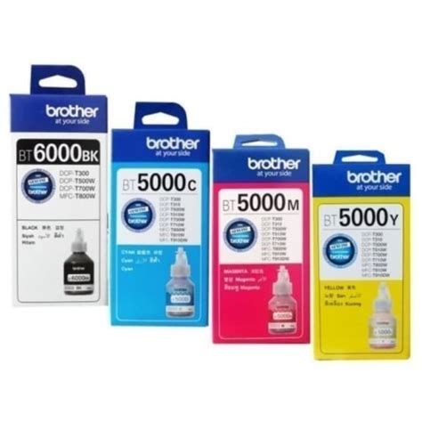 Jual TINTA BROTHER BT 6000 BLACK BT 5000 CYAN YELLOW MAGENTA 1 SET