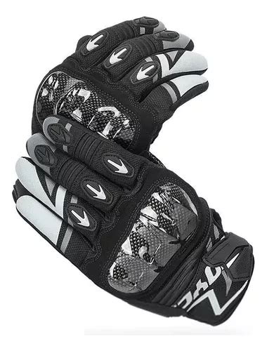 Guantes P Moto Scoyco Mc Proteccion Fibra Carbono Ne Gris