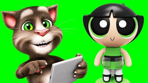 Talking Tom Cat With The Powerpuff Girls Youtube