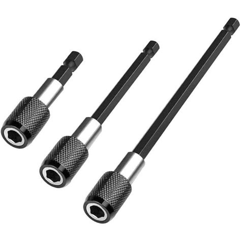 3Pcs 6 35Mm Hex Tige Porte Embout De Tournevis Magnétique À Dégagement