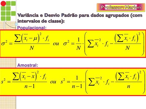 Desvio Padrão E Variância