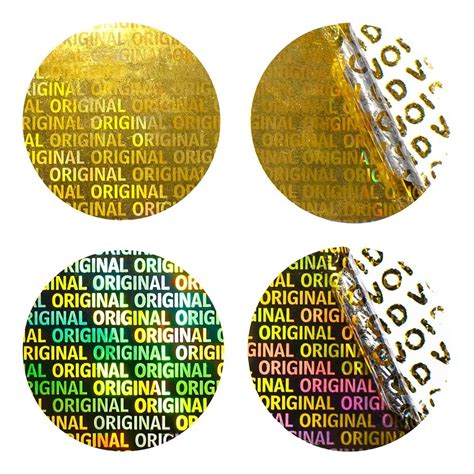 Multicolor Pvc Void Tamper Evident Hologram Stickers Packaging Type