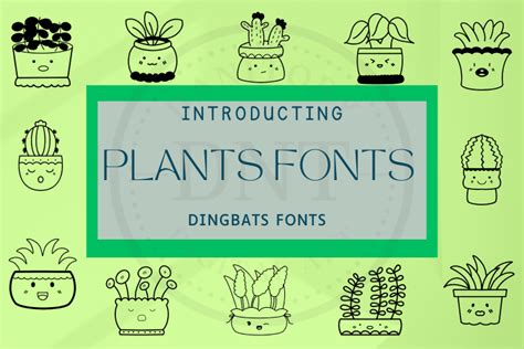 Plants Font By Danitakukkai · Creative Fabrica