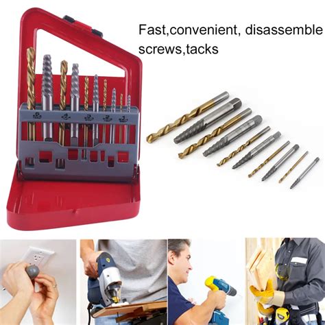 Acehe High Quality 10pcsset Screw Extractor Drill Bit Set Fast Speed