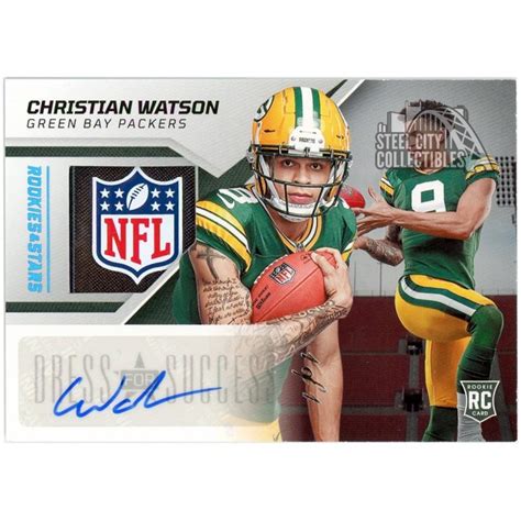 Christian Watson Panini Rookies Stars Dress For Success Rookie