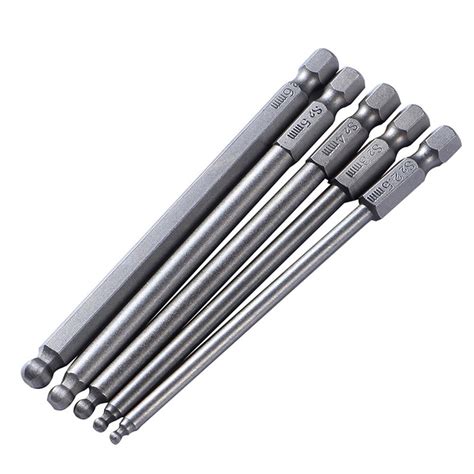 Buy 5PCS 100mm Ball Head Hexagon Screwdriver Bit At Affordable Prices