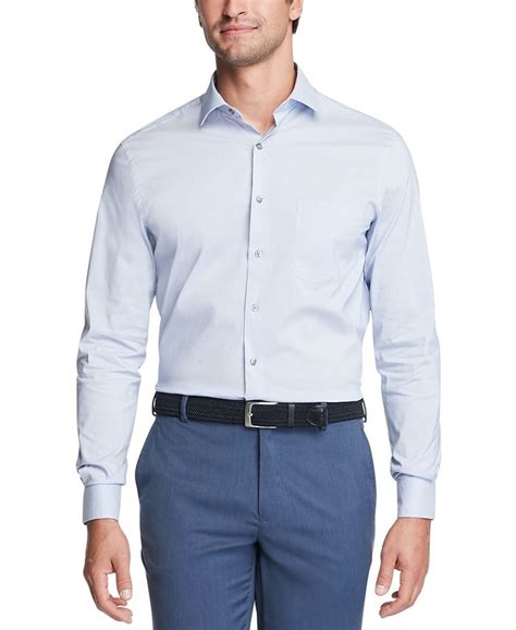 Van Heusen Mens Big And Tall Classicregular Fit Stain Shield Performance Stretch Check Dress