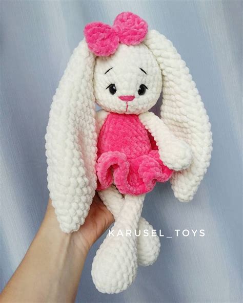 Зайка плюшевый зайчик крючком амигуруми Amigurumi Toys игрушка крючком Crochet Doll Crochet