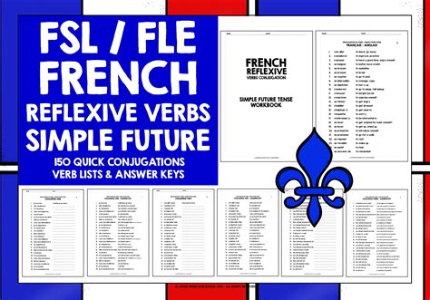 FRENCH REFLEXIVE VERBS SIMPLE FUTURE TENSE Teaching Resources