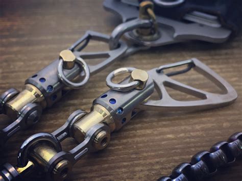 Titanium Biker Walletchain With Ti Swivels Cal Mm Parabellum Ends