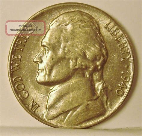 1940 - P Jefferson Nickel - Choice Unc / Full Strike W/5 Steps - Great ...