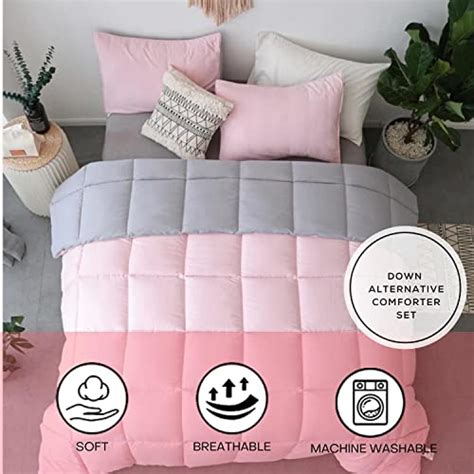 Kasentex All Season Down Alternative Quilted Comforter Set Reversible Ultra Soft Duvet Insert