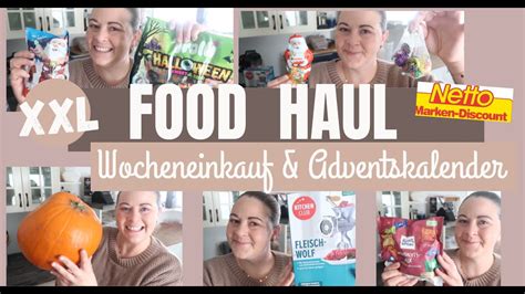 Xxl Netto Food Haul Wocheneinkauf Adventskalender Fr Ulein Jasmin