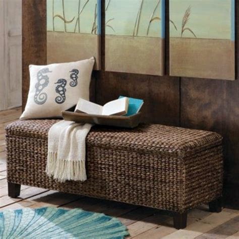 Rattan Storage Benches - Foter