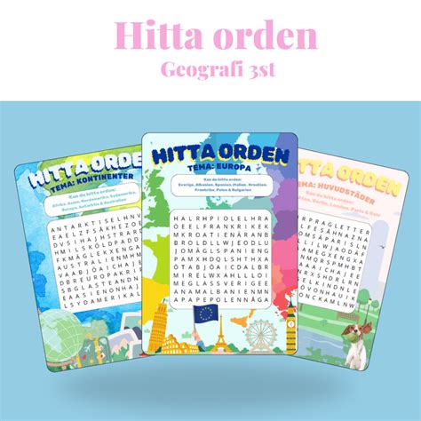 Hitta Orden Geografi Teach Academy