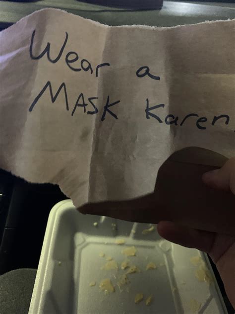 My mom got this put on her car cuz she forgot a mask in the chipotle 🤣🤣