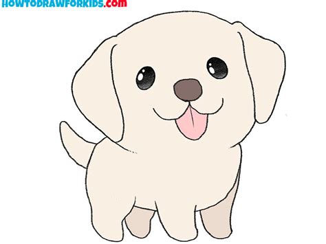 How To Draw A Labrador Easy Drawing Tutorial For Kids