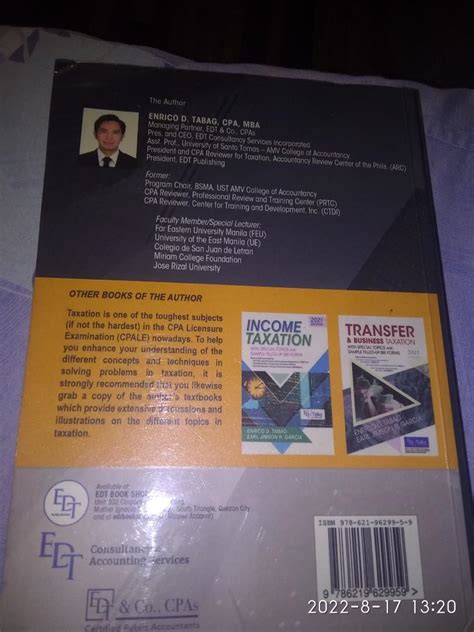 Cpa Reviewer In Taxation Edition By Enrico Tabag Hobbies Toys