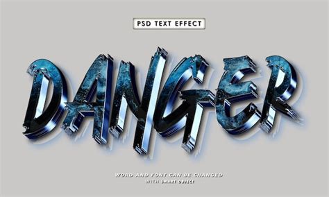 Premium PSD Danger 3d Editable Text Effect