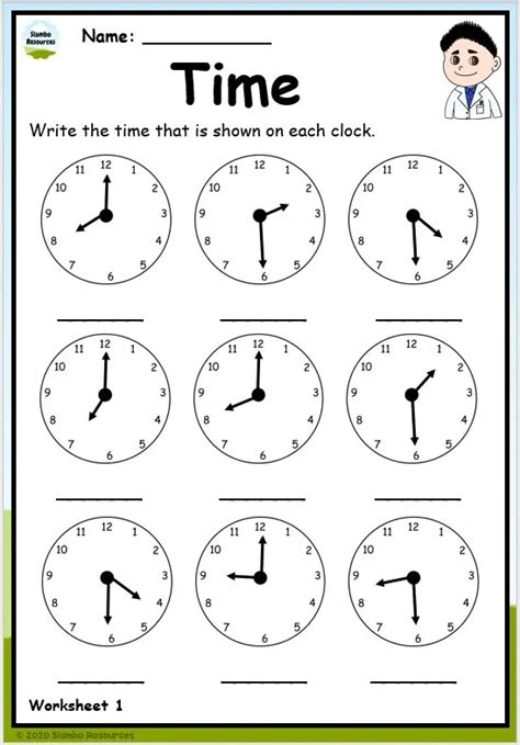 Grade 3 Telling Time Worksheet Read The Clock 1 Minute Intervals K5 Learning Telling Time