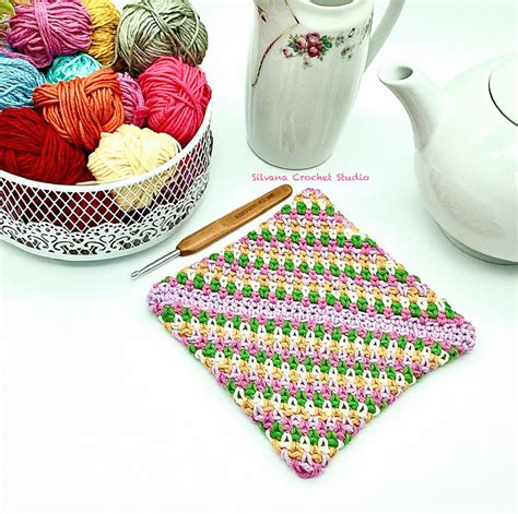 Ravelry Vintage Scrappy Potholder Pattern By Silvana Hagiu