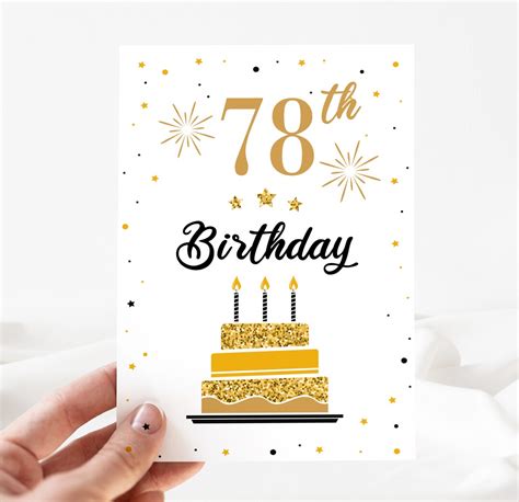 Funny Birthday Card 78th Happy Birthday Card 78th Birthday Card