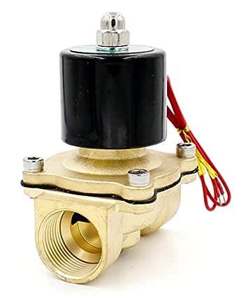 Woljay Válvula solenoide eléctrica V de 2 pulgadas AC 110V agua aire